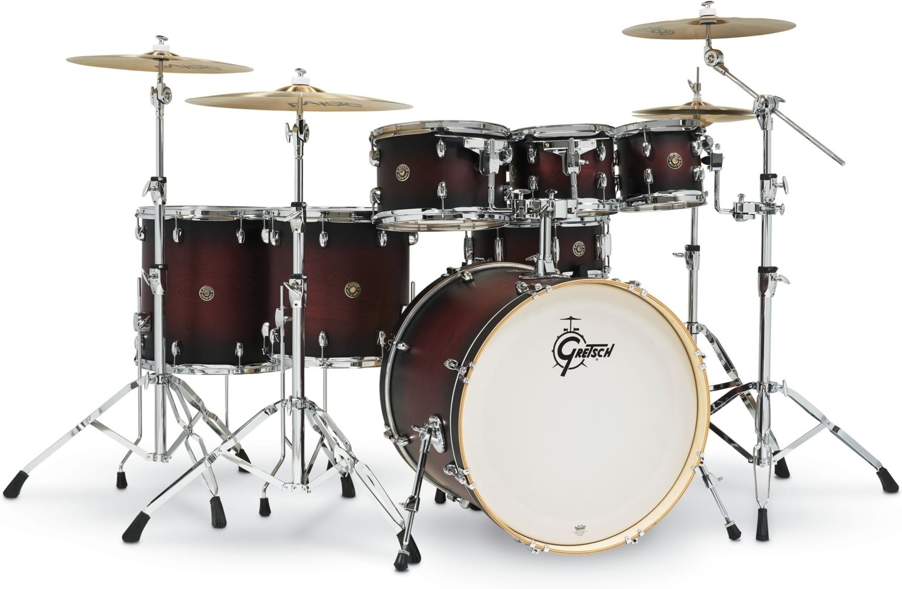 Gretsch GR804.111 Catalina Maple Shell Pack - Satin Deep Cherry Burst (8"/10"/12"/14"/16"/22"/14"x6")