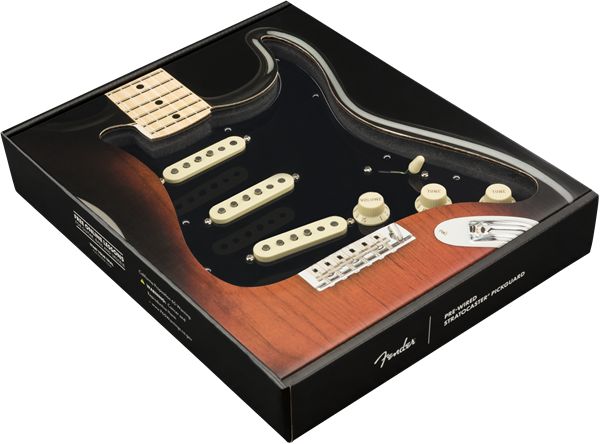 Fender Pre-Wired Strat Pickguard Tex-Mex Pickups Black PG 11-Hole – Bild 3