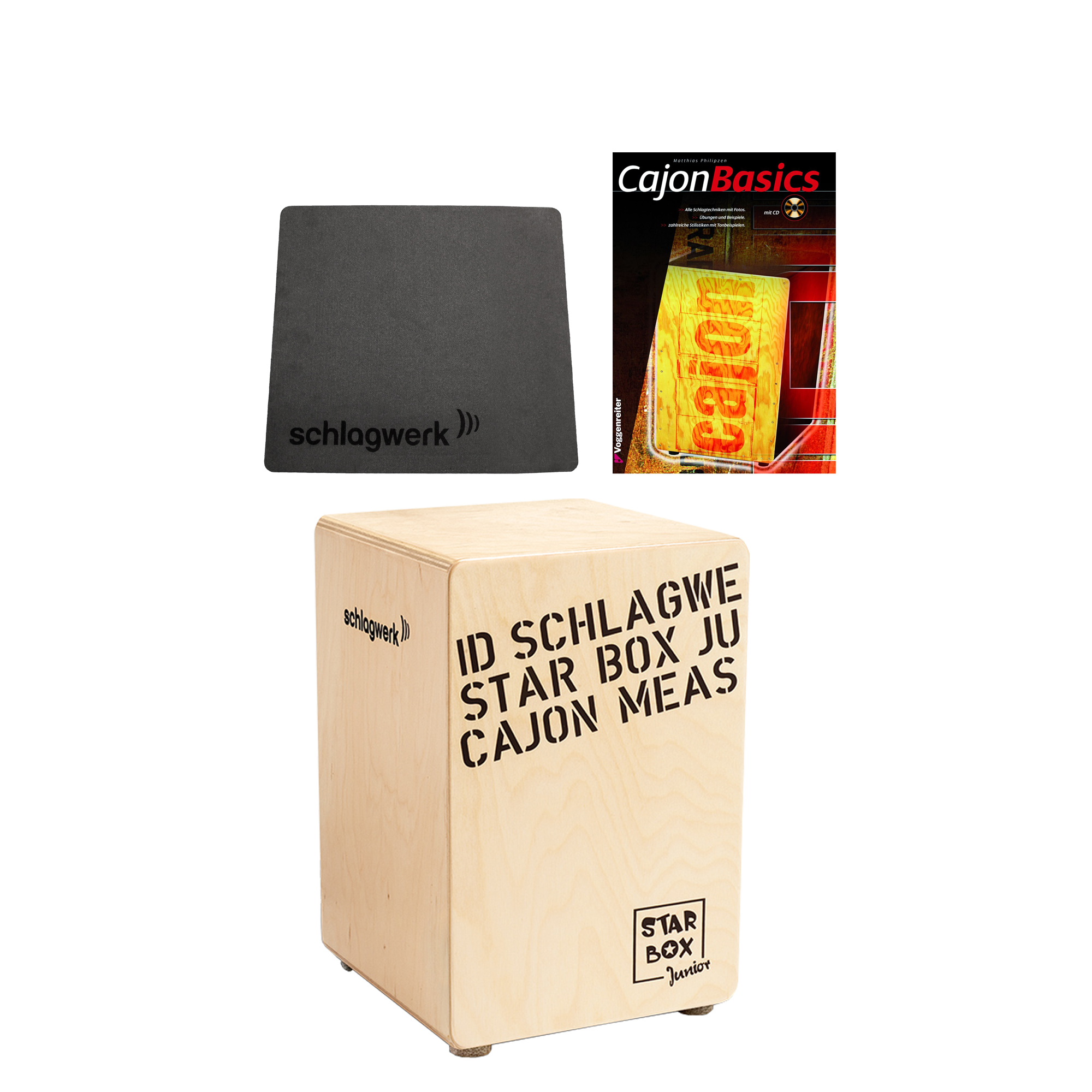 Schlagwerk Kinder Cajon Bundle 