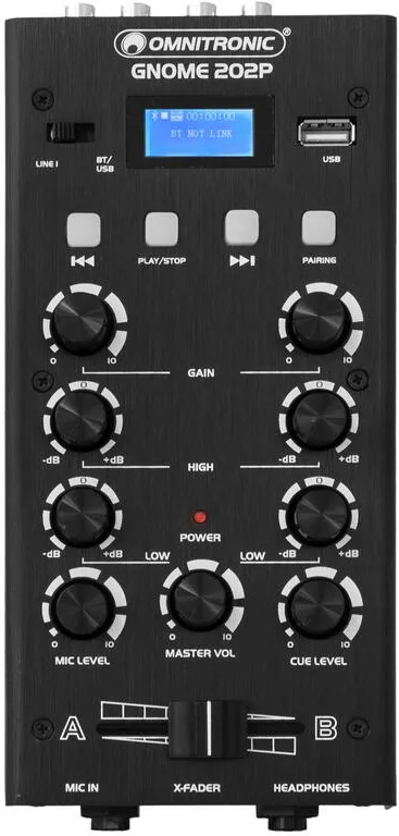 Omnitronic GNOME-202P Mini-Mixer schwarz