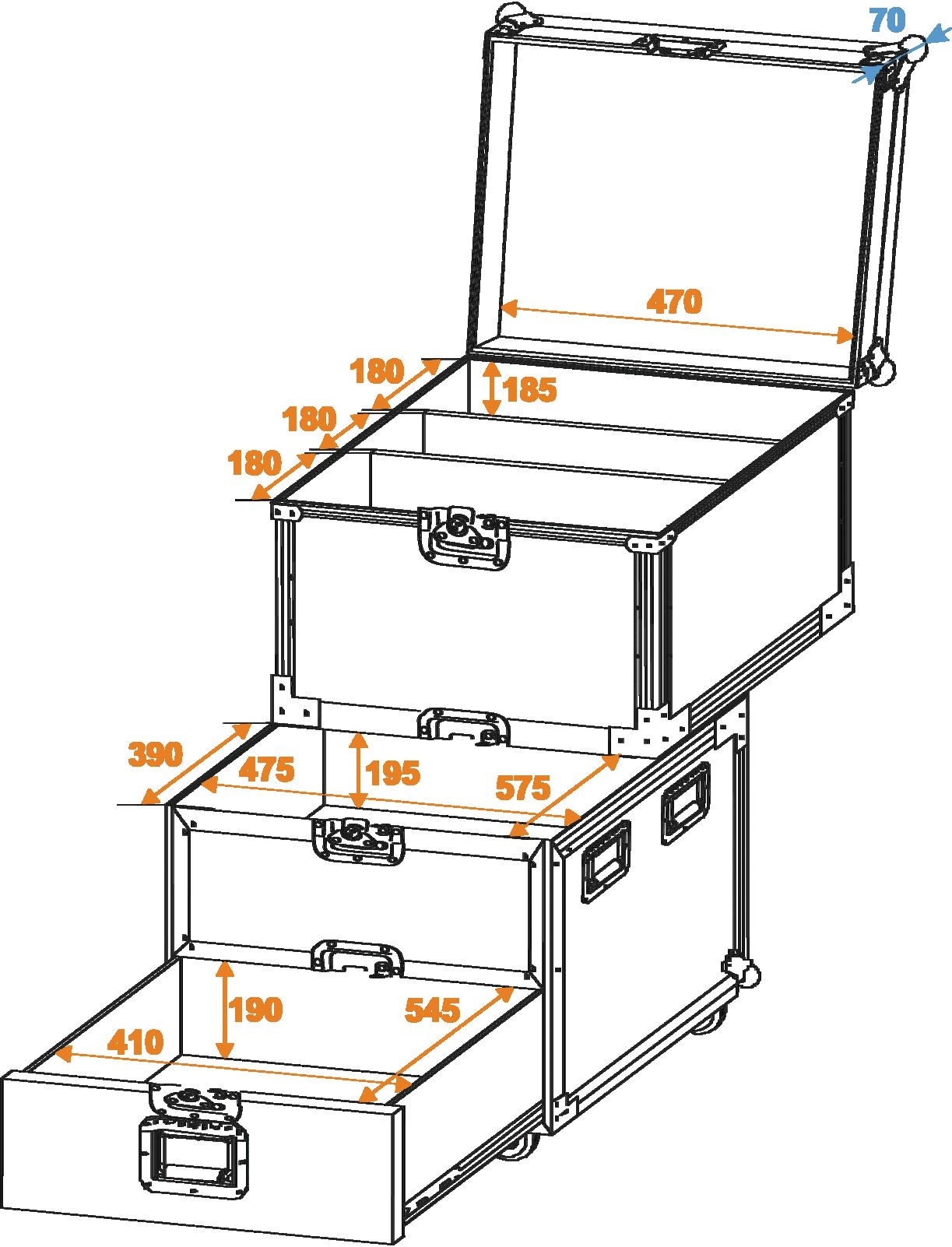 ROADINGER Universal-Roadie-Case mit Rollen – Bild 2