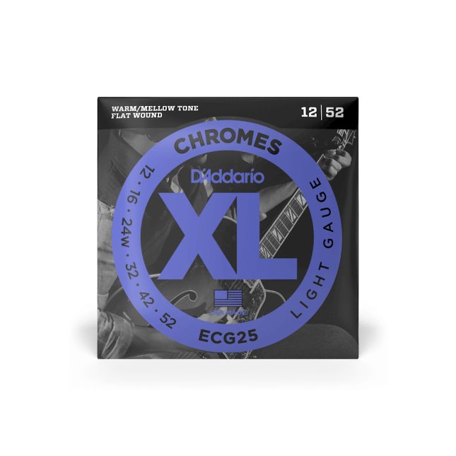 D Addario Chromes ECG 25 012-052 Flat Wound