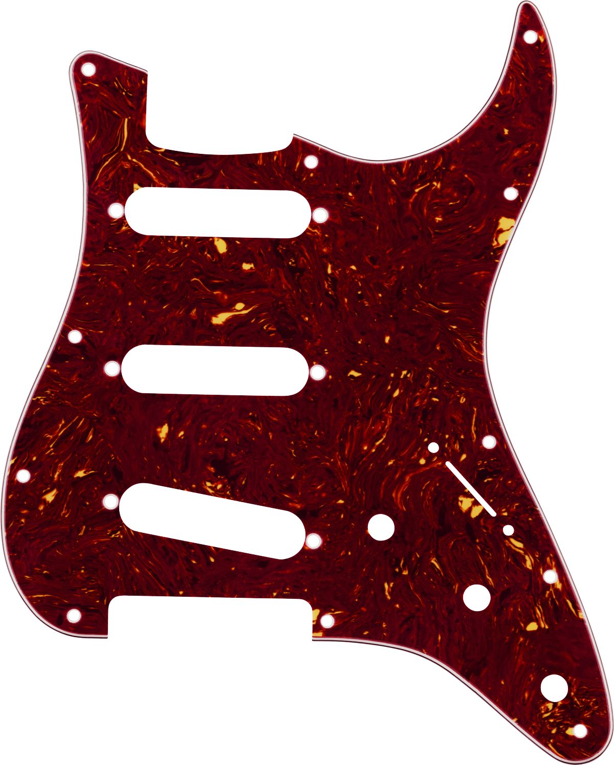 Fender Pickguard Landau Coma Stratocaster SSS Brown Tortoise Shell