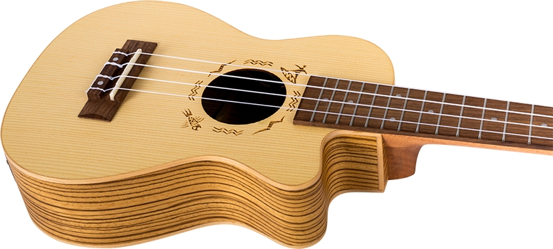 Flight DUC 328 CEQ SP/ZEB Concert Ukulele inkl. Bag – Bild 3
