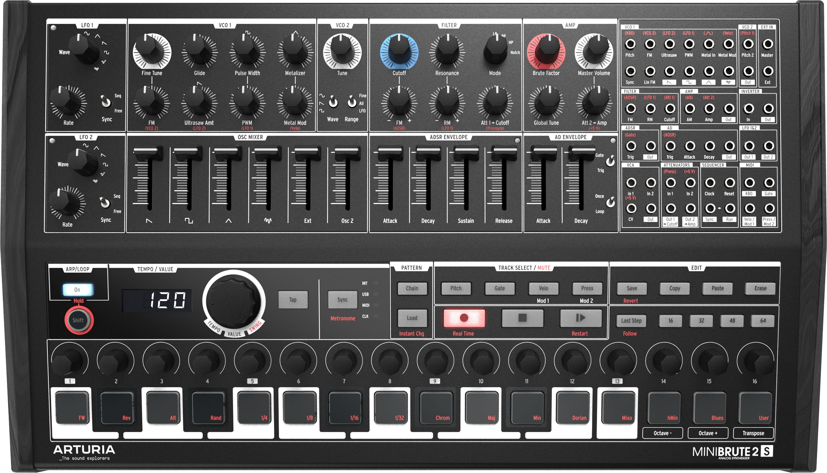 Arturia MiniBrute 2S NOIR (B-Ware)