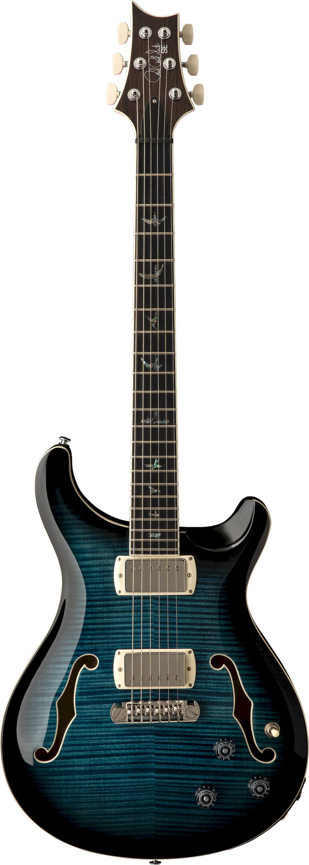 PRS SE Hollowbody II Piezo Peacock Blue Smokeburst 