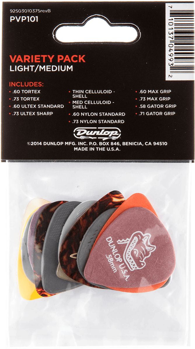 Dunlop Variety Pack Plektren light und medium Player's 12er Pack – Bild 2