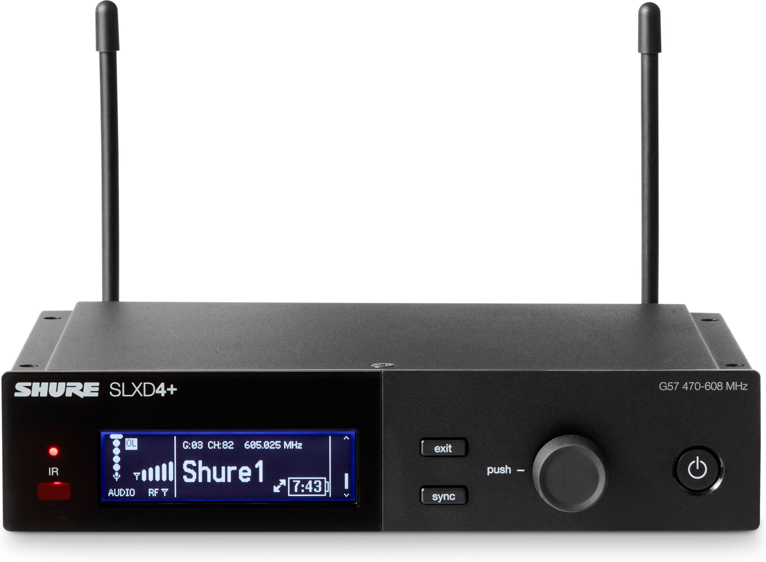 Shure SLXD4+ 9,5" Empfänger, S50