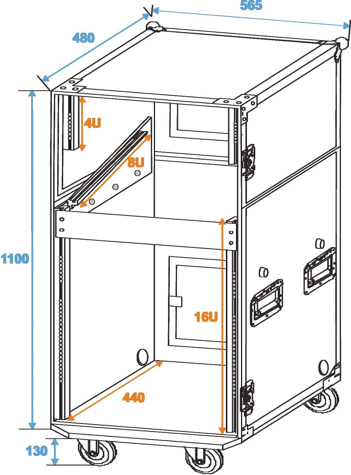 ROADINGER Spezial-Stage-Case Profi Rollen