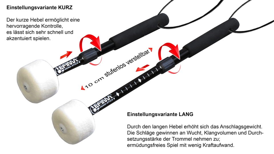 Lefima Memo-Stick für Bass Drum