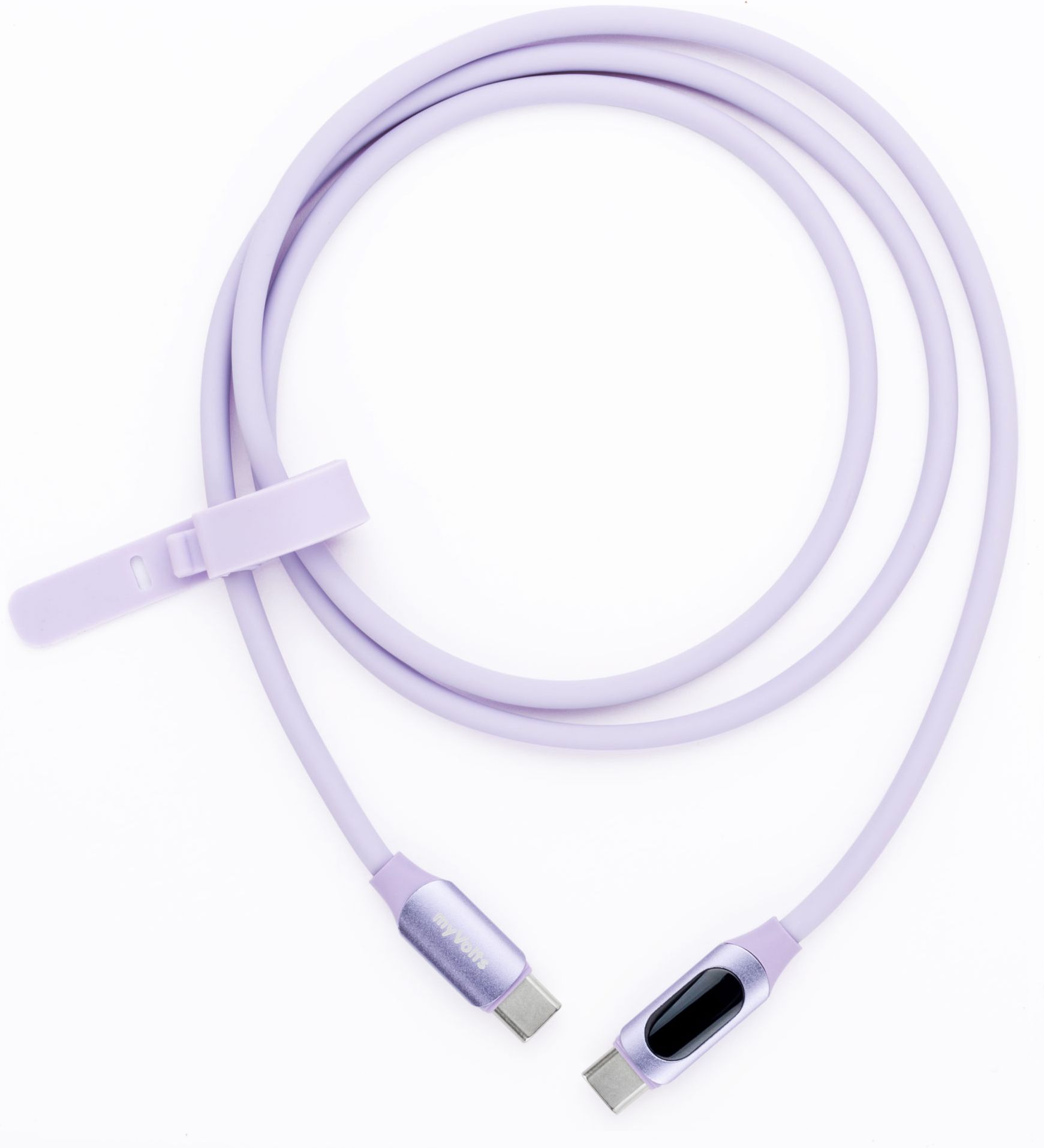 myVolts Step Up USB-C to USB-C PD Kabel mit LCD Power Meter jellybean purple myVolts Step Up USB-C to USB-C PD Kabel mit LCD Power Meter jellybean purple