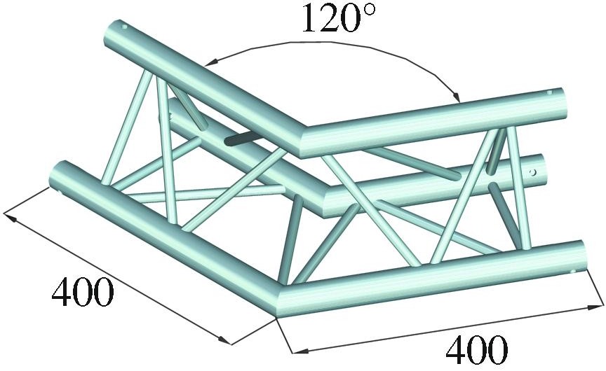 Alutruss DECOLOCK DQ3-PAC22 2-Weg Ecke 120° – Bild 2