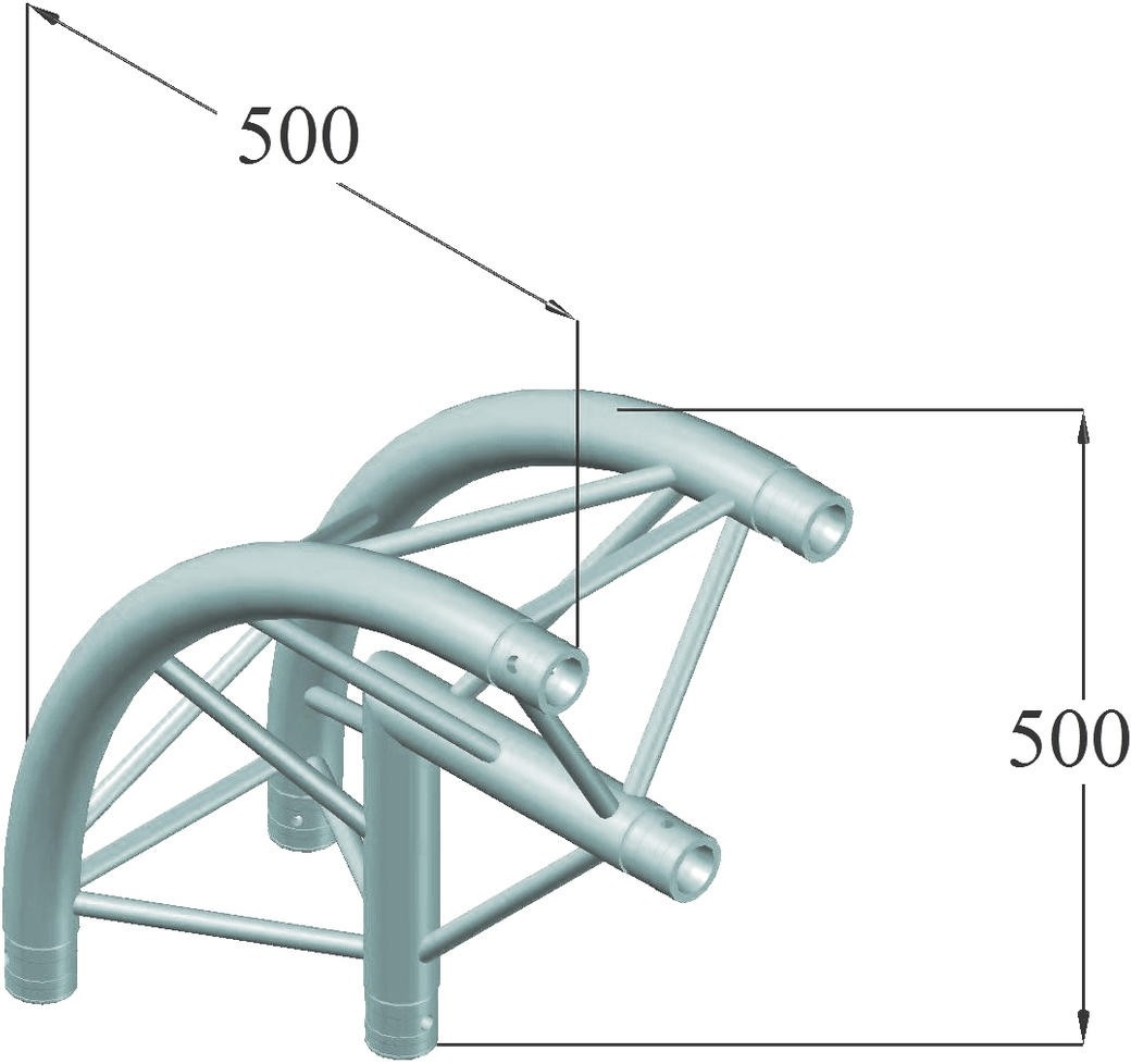 Alutruss DECOLOCK DQ3-PAC25R 2-Weg Ecke 90° – Bild 2