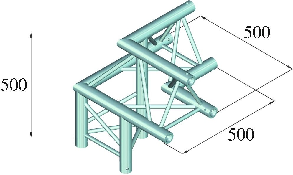 Alutruss TRILOCK 6082AL-32 3-Weg-Ecke /\ links – Bild 2