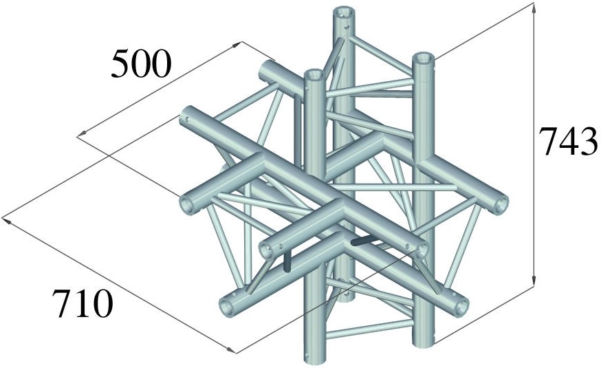 Alutruss TRILOCK 6082AT-51 5-Weg-Stück \/ – Bild 2
