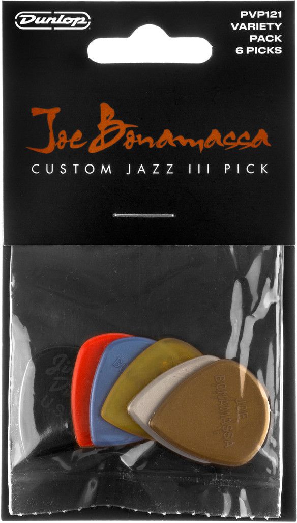 Dunlop Joe Bonamassa Custom Jazz III Picks PVP121 6-pack