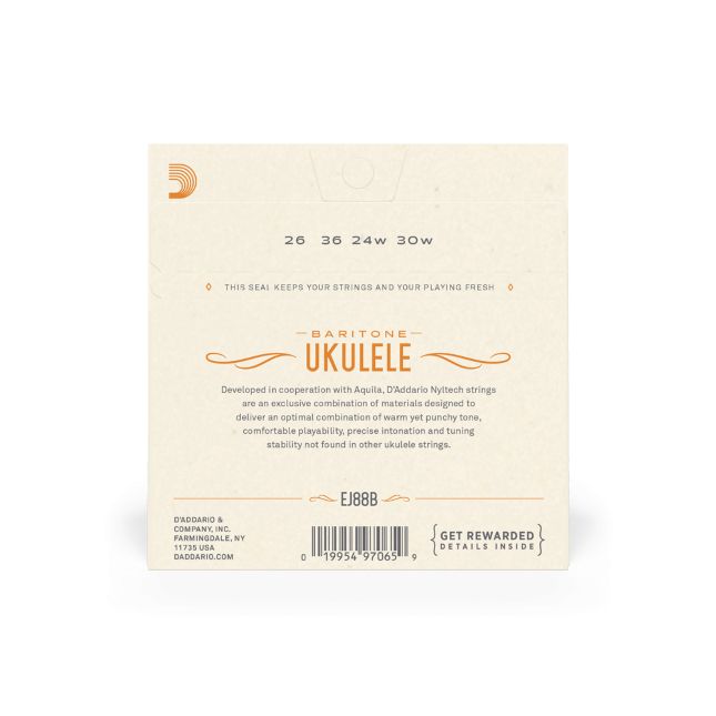 D Addario EJ 88B Nyltech Baritone Ukulele – Bild 2