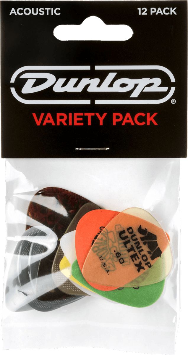 Dunlop Variety Pack Plektren Acoustic Player's 12er Pack