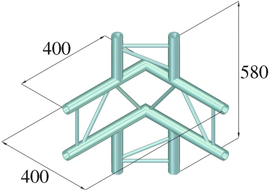 Alutruss DECOLOCK DQ2-PAC44V 4-Weg Ecke – Bild 3