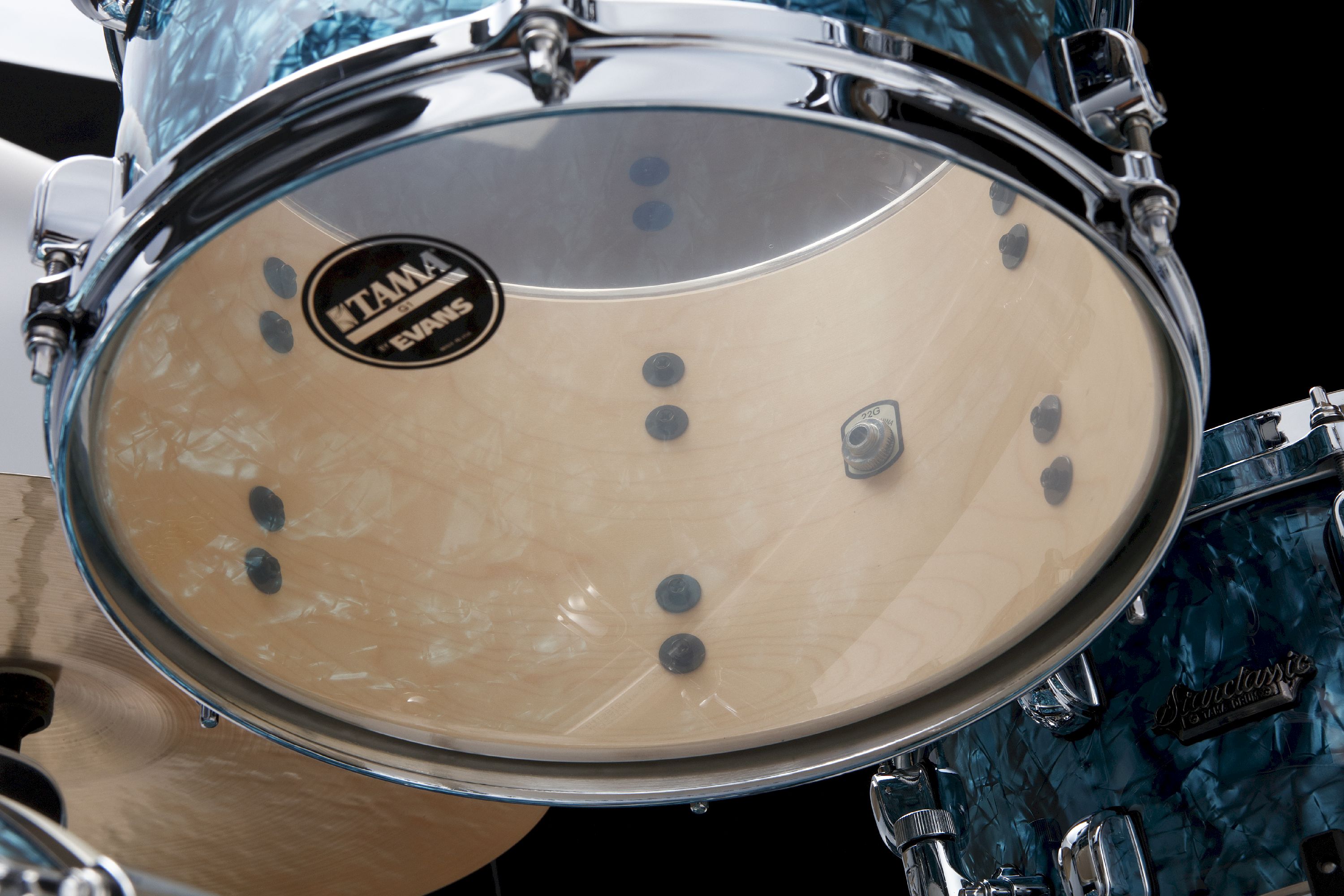 Tama MR32CZS-TQP Starclassic Maple Shell Set 3tlg. - Turquoise Pearl/Chrome – Bild 4