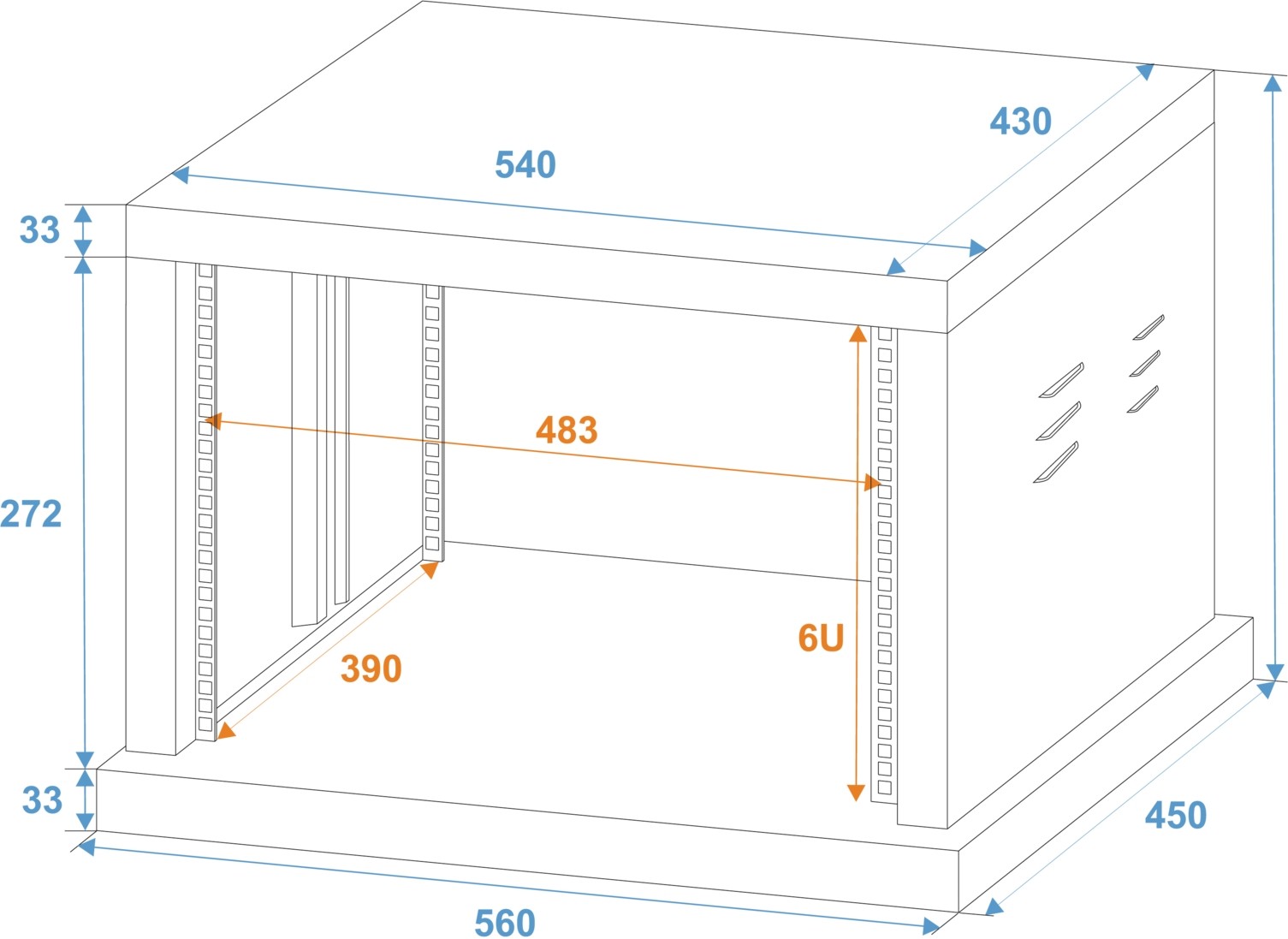 ROADINGER steel rack SR-19, 6U – Bild 3