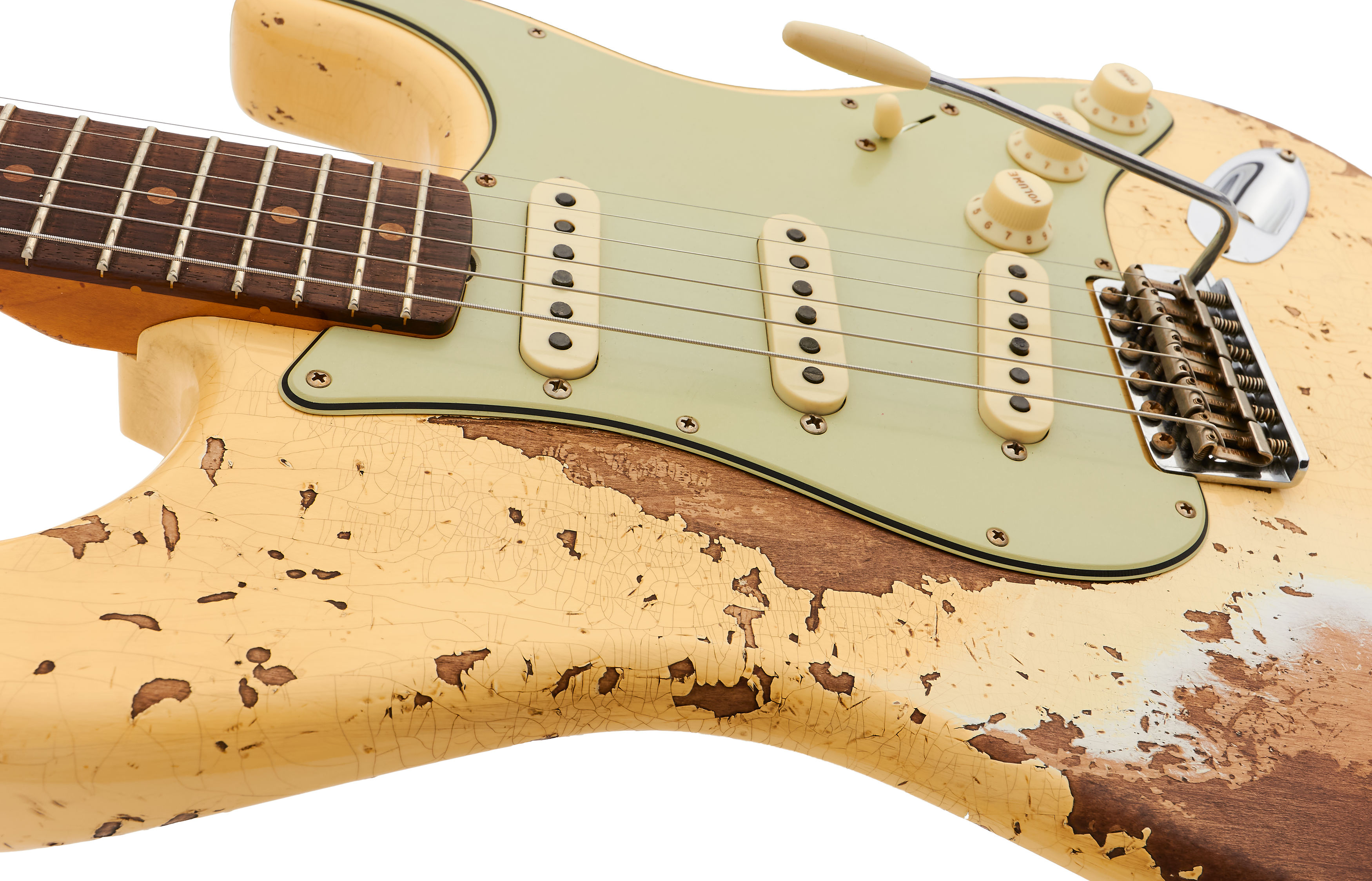 Fender Custom Shop 1960 Stratocaster DualMag Super Heavy Relic Aged Vintage White Limited Edition