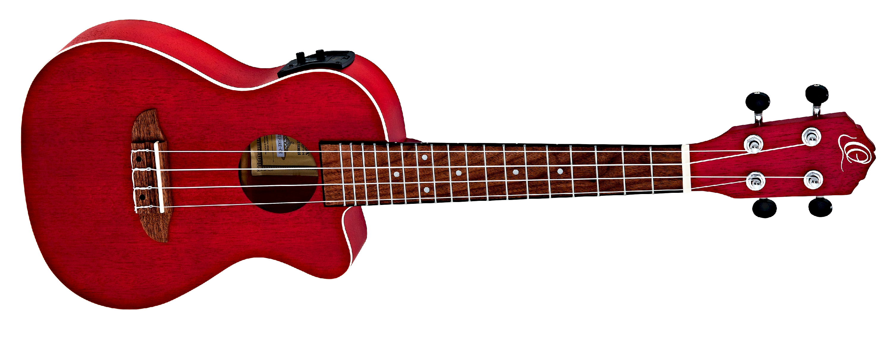 Ortega RUFIRE Red CE Ukulele Konzert 
