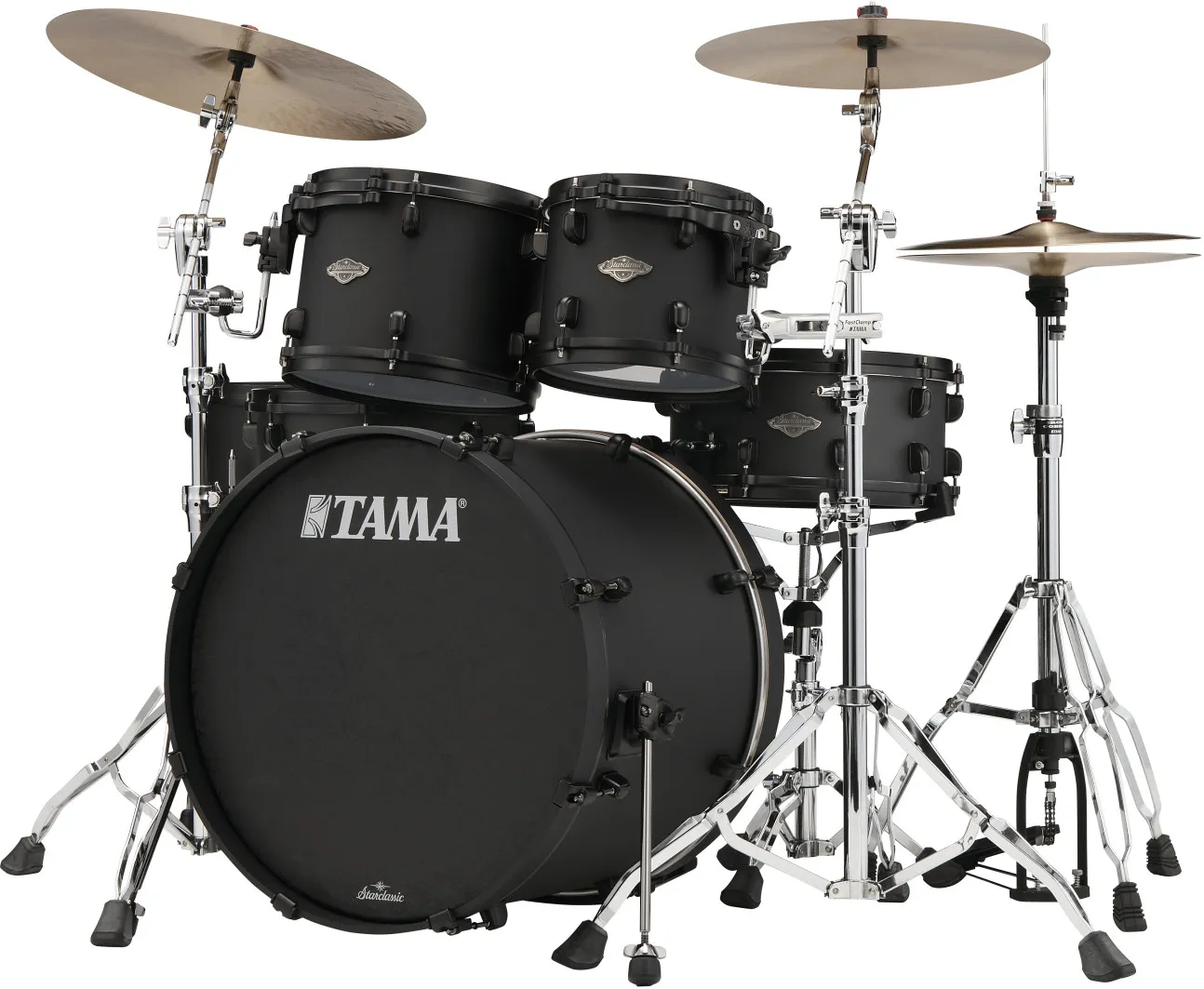 Tama MBS52AZMBSFBK Starclassic Performer Shell Kit, 5-piece – Flat Black LTD