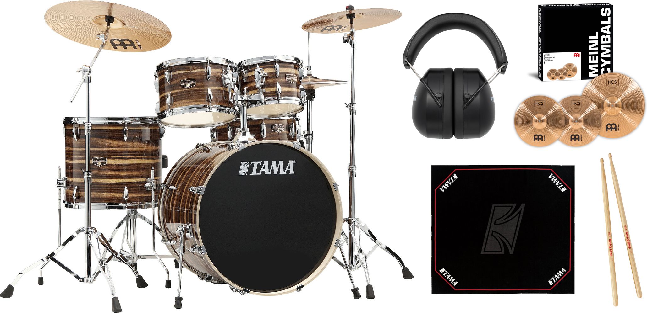 Tama Imperialstar Bundle - Coffee Teak Wrap 22"
