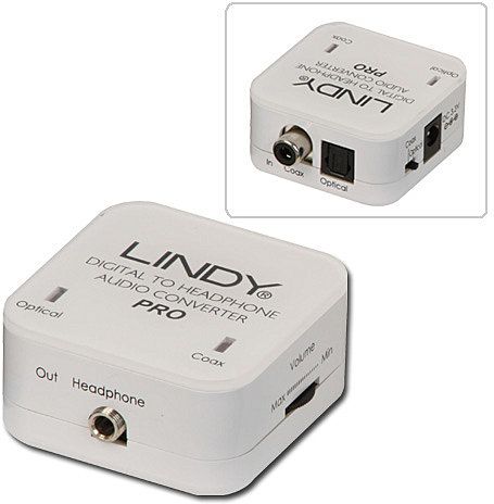 Lindy Audiokonverter Pro SPDIF Digital -> Analog (3,5mm Kopfhöreranschluss) Lindy Audiokonverter Pro SPDIF Digital -> Analog (3,5mm Kopfhöreranschluss)
