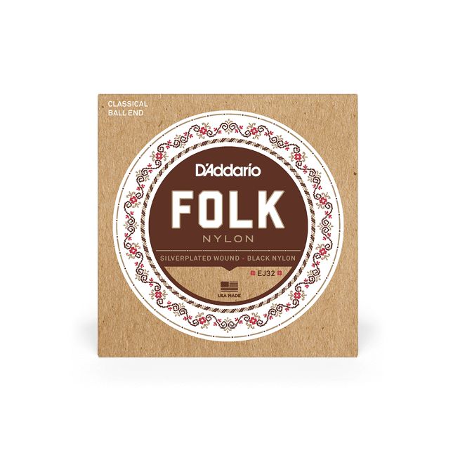 D Addario EJ 32 Folk Nylon Ball End