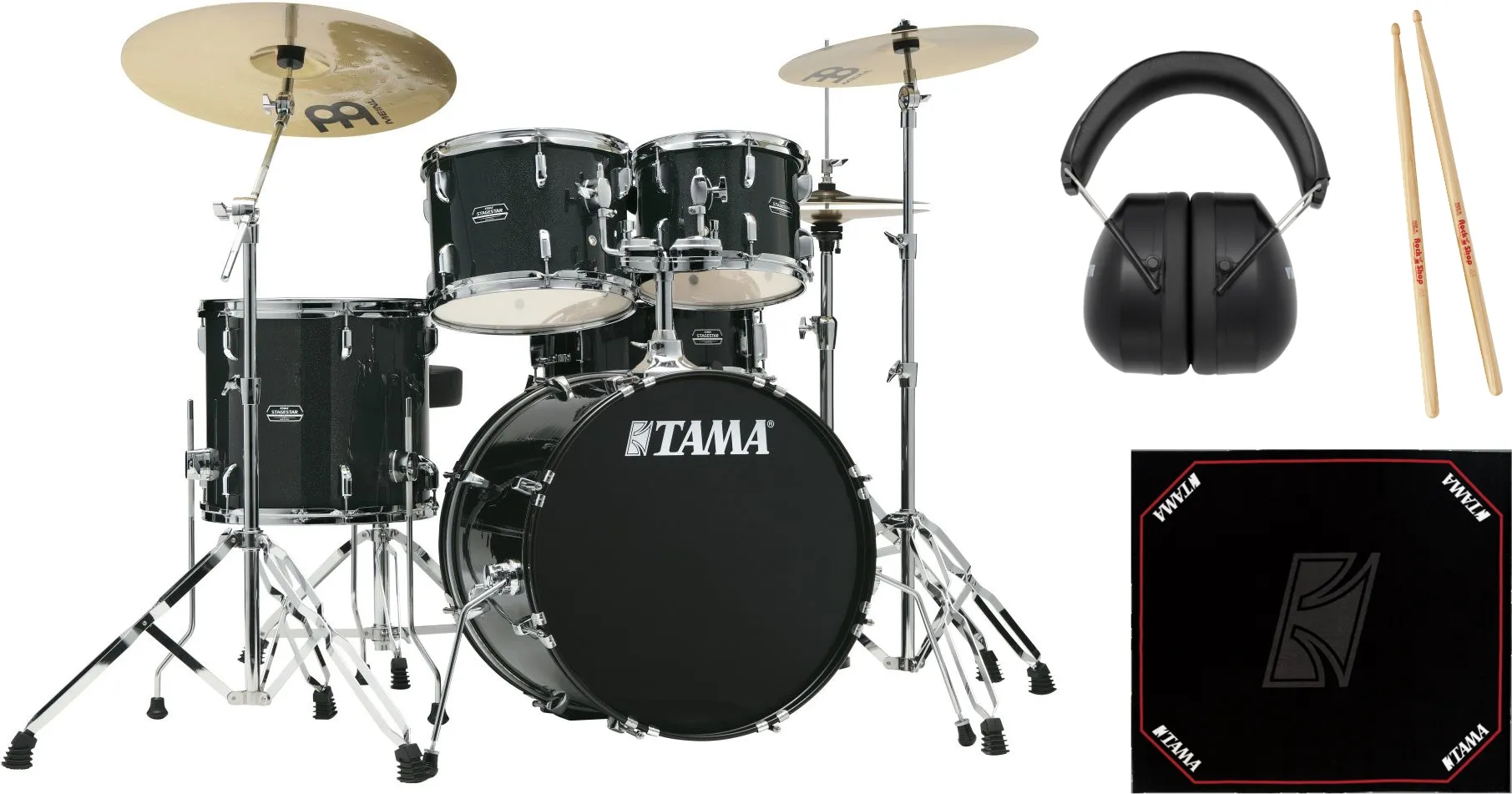 Tama Stagestar Bundle - Black Night Sparkle 20"