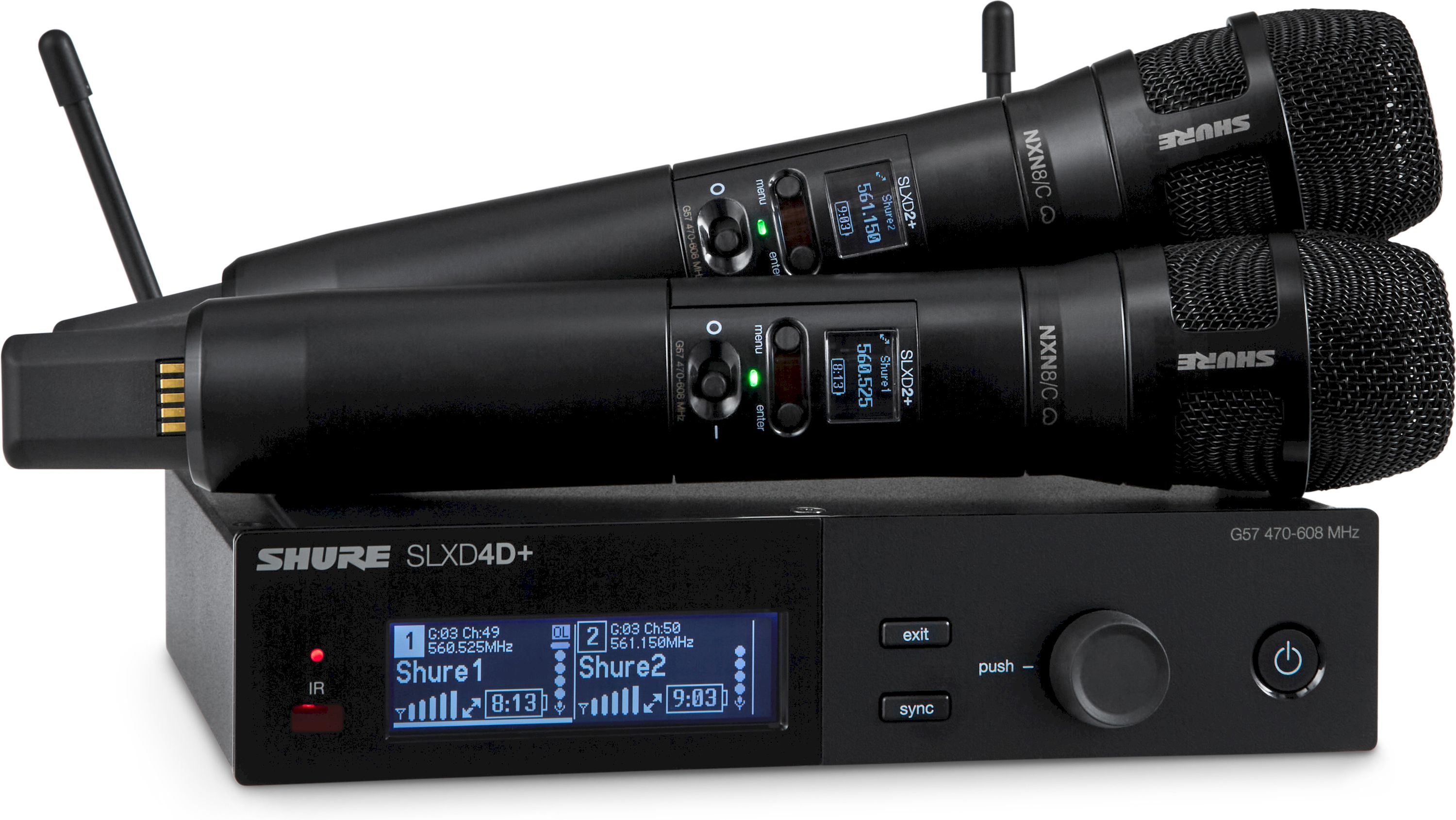 Shure SLXD24D+ Handsendersystem, NXN8C, K55