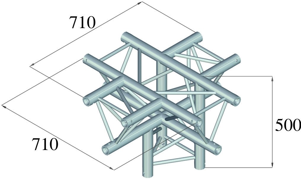 Alutruss TRILOCK 6082AC-53 5-Weg-Stück \/ – Bild 2