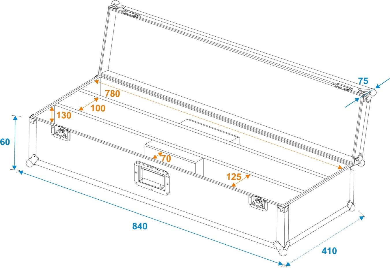 ROADINGER Flightcase 2x LED STP-10 ABL Sunbar – Bild 5