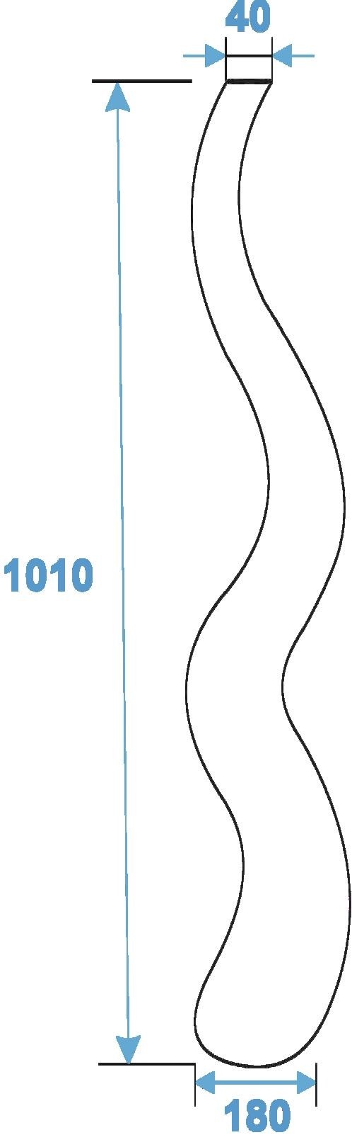 Europalms Designvase WAVE-100, weiß