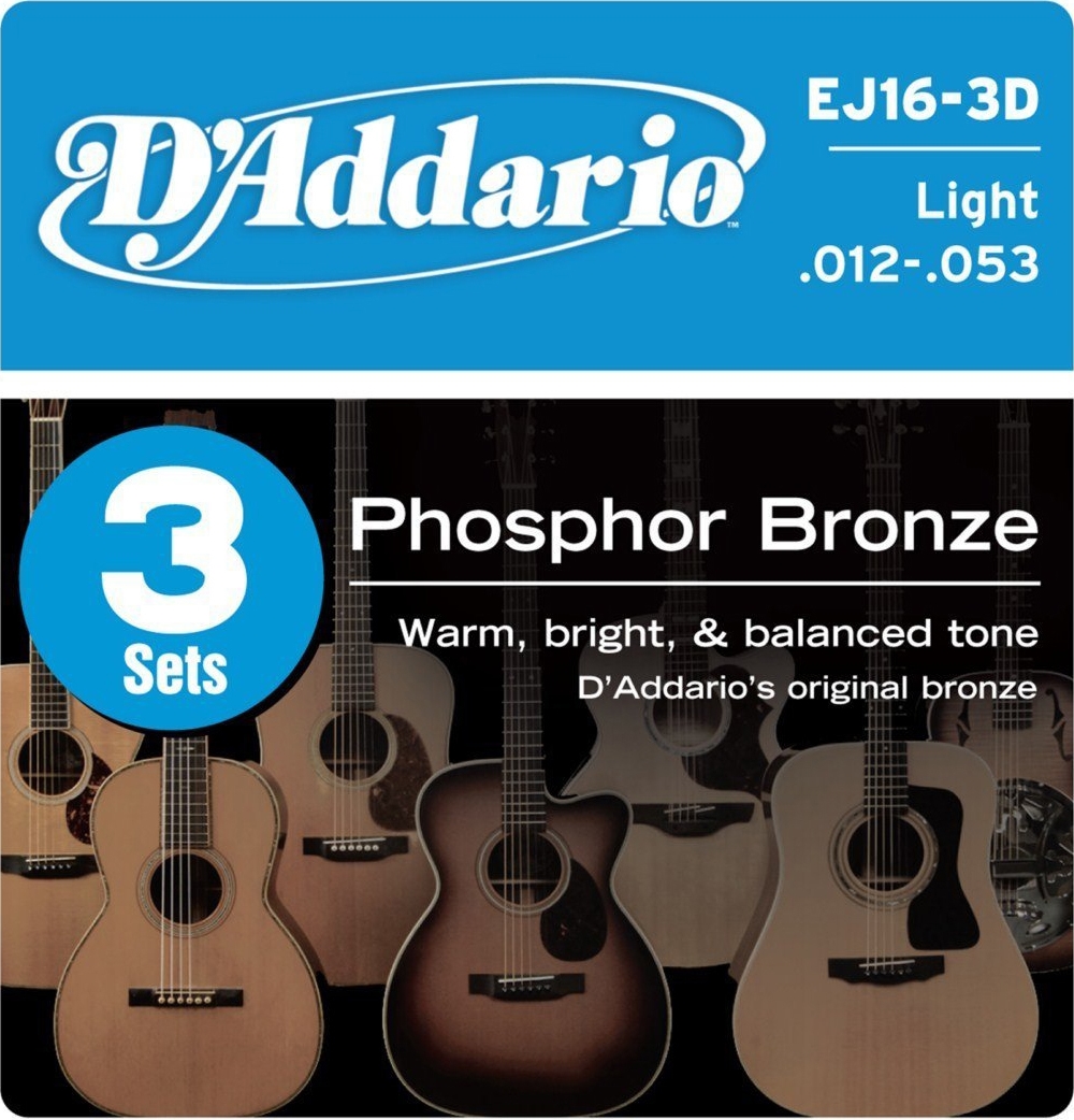 D Addario EJ 16 012-053 Phosphor Bronze 3 Sets