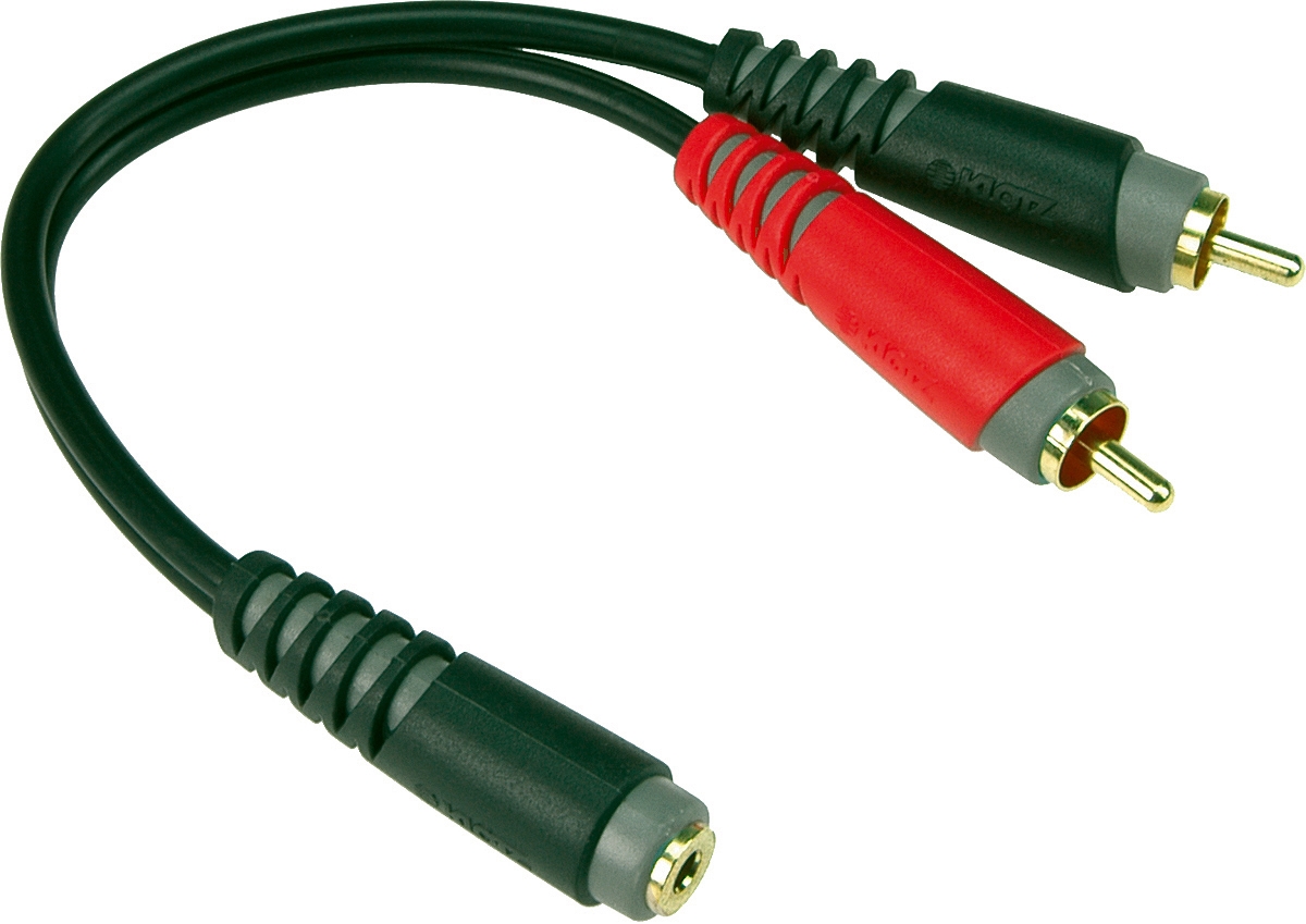 Klotz AYS-6 3.5mm mini-jack socket/2x RCA plug 0.2m Klotz AYS-6 3.5mm mini-jack socket/2x RCA plug 0.2m