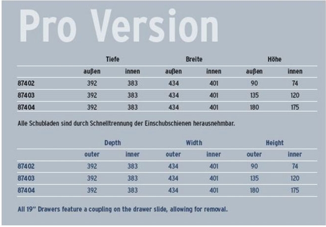 Adam Hall 87404 A Rackschublade 4 HE Aluminium – Bild 2