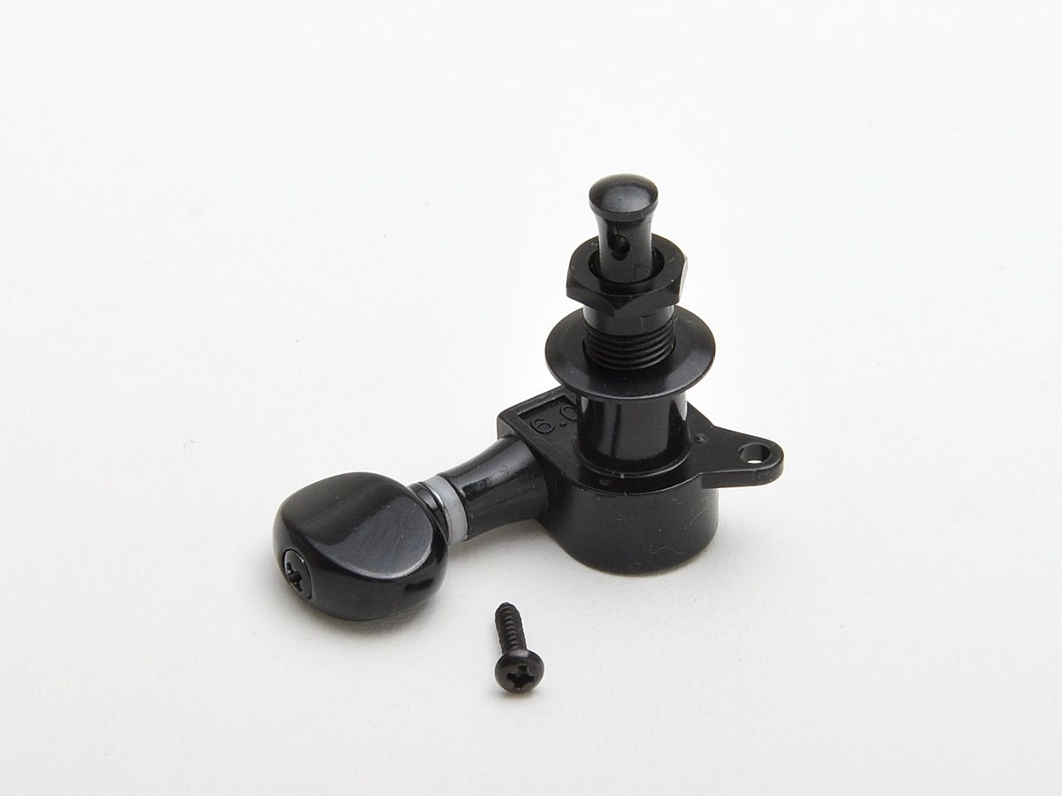 Kluson Modern Roundback Oval Button 6L schwarz – Bild 2