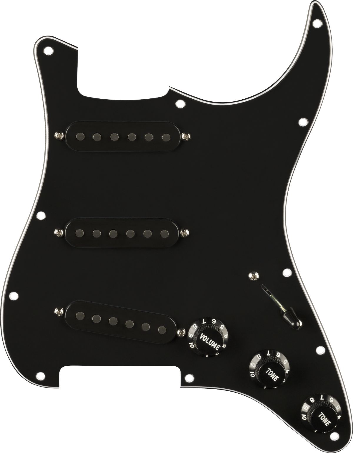 Fender Pre-Wired Strat Pickguard Pure Vintage 65 Pickups Black PG 11-Hole