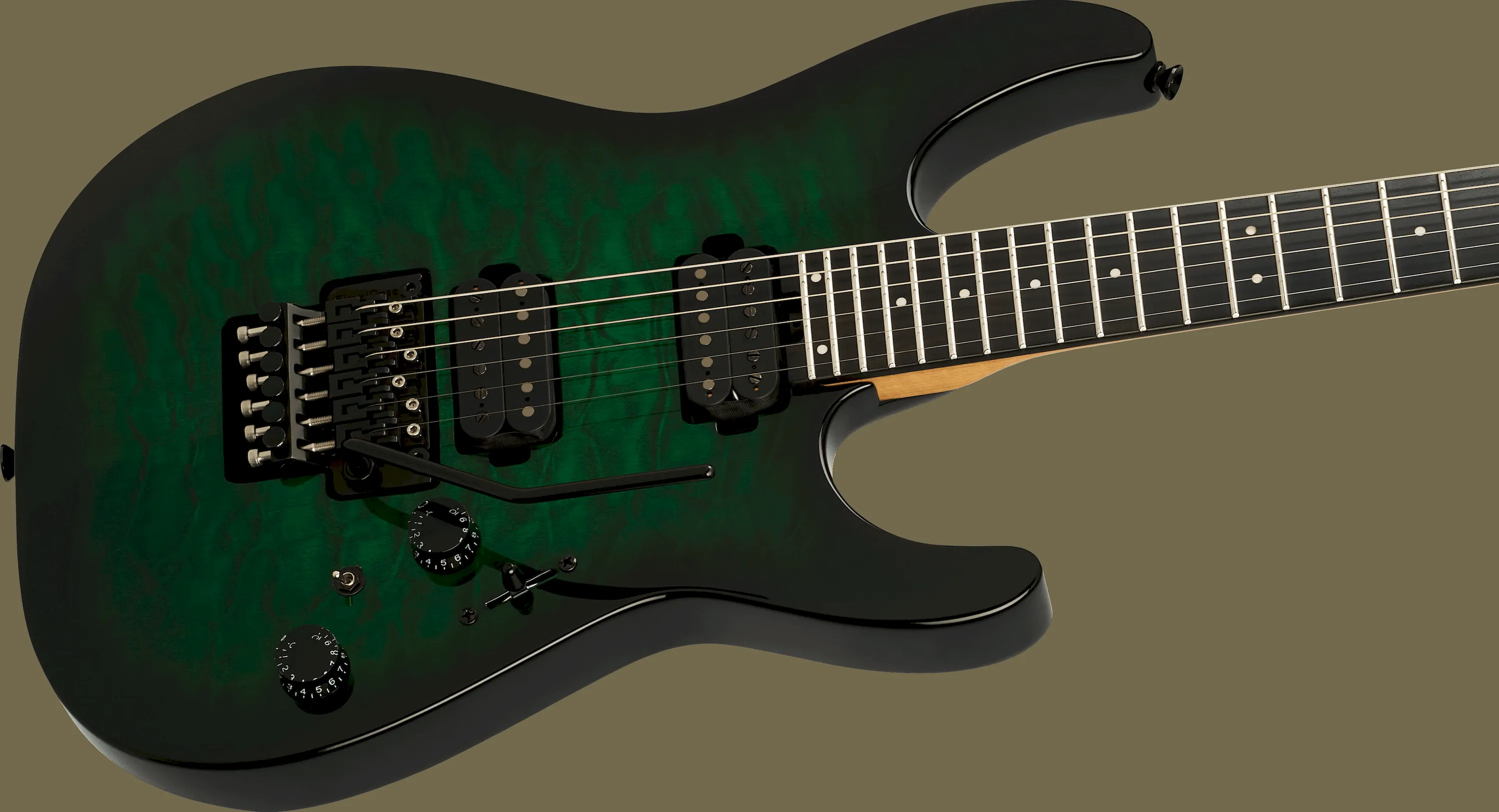 Charvel Pro-Mod Plus Dinky DK24 HH FR QM EB Cloaked Emerald Green – Bild 3
