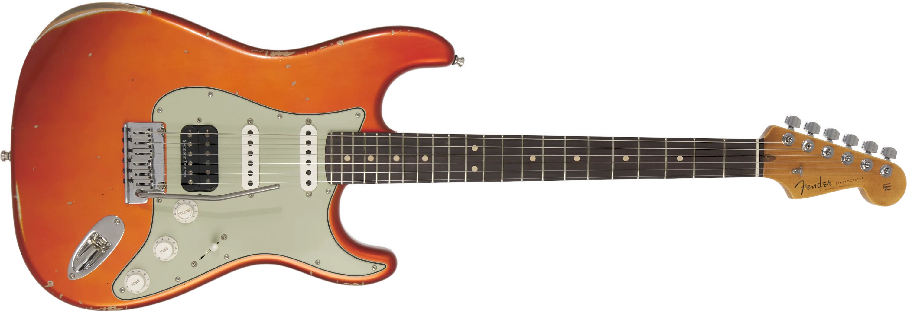 Fender Custom Shop Deluxe HB S-1 Strat Relic Candy Tangerine
