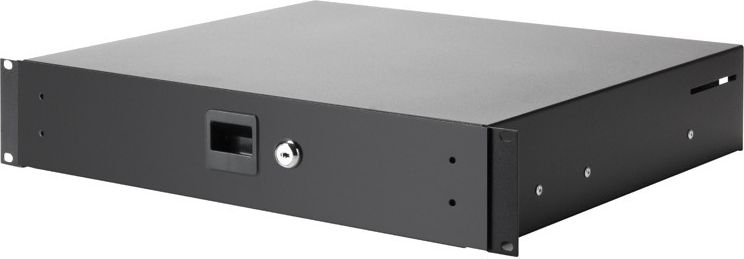 Adam Hall 87402 A Rackschublade 2 HE Aluminium 
