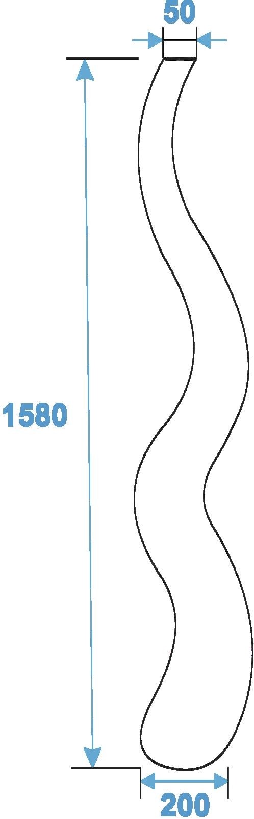 Europalms Designvase WAVE-150, weiß