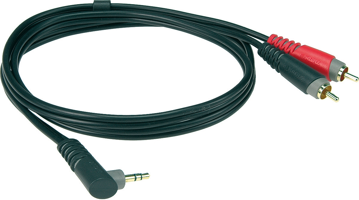 Klotz AY7A-0200 3.5mm mini jack/2x RCA 2m Klotz AY7A-0200 3.5mm mini jack/2x RCA 2m
