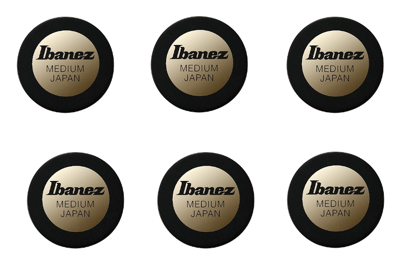 Ibanez Plektren Round Black Medium 6er Pack