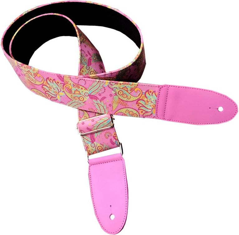 Bourbon Strap Guitar Velvet Pink