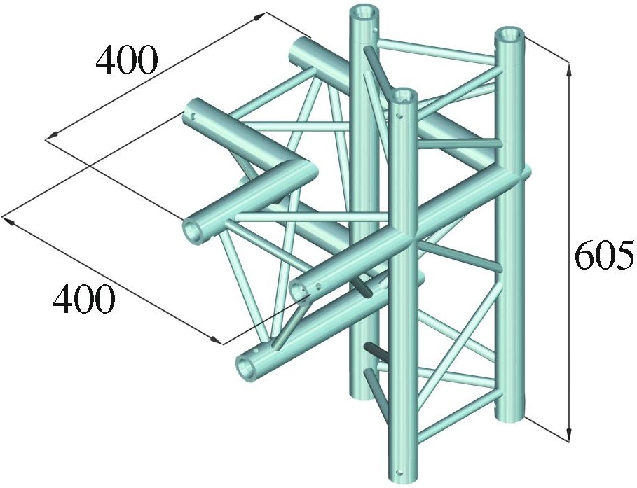 Alutruss DECOLOCK DQ3-PAC45 4-Weg Ecke rechts – Bild 3