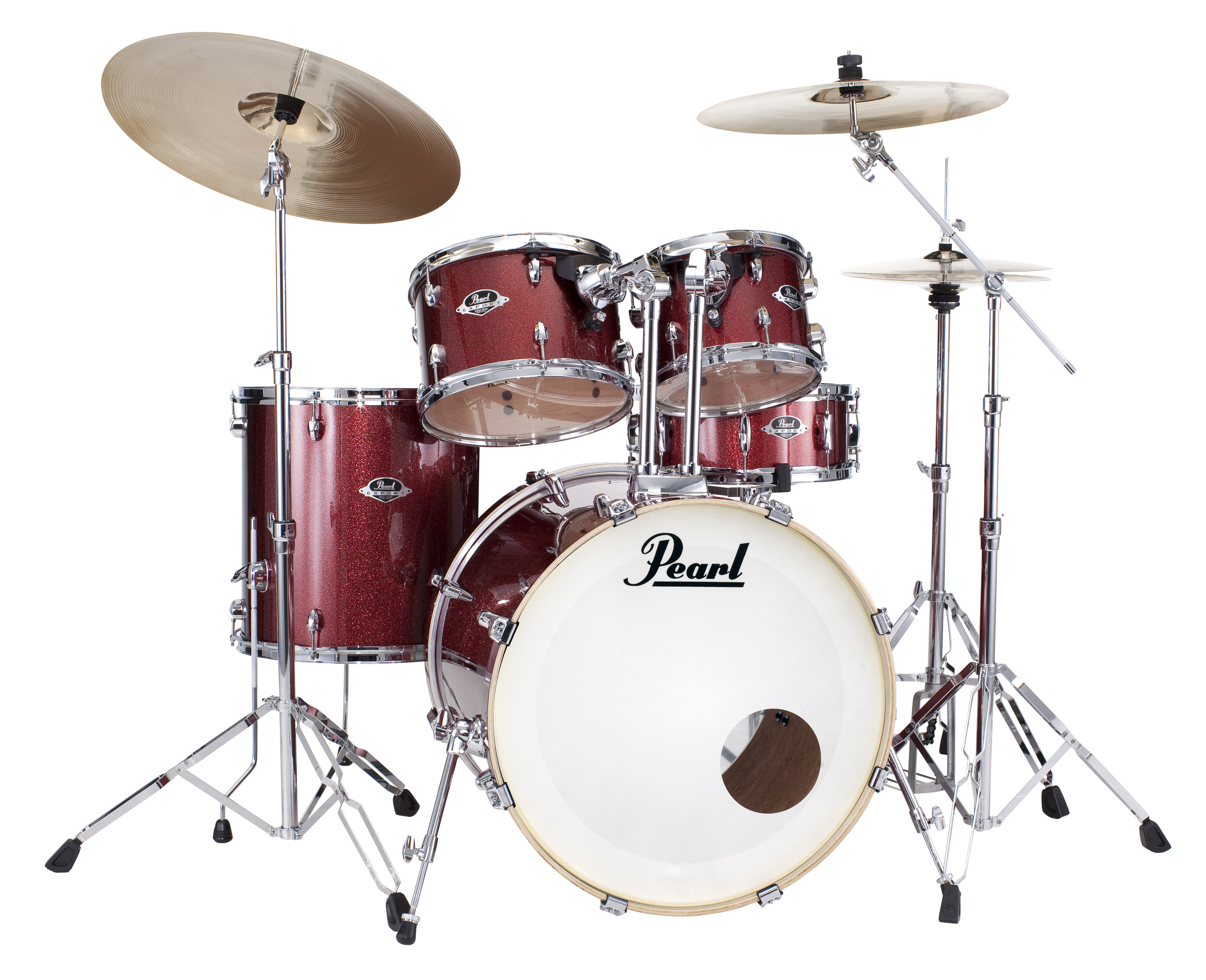 Pearl EXX725SBR/C704 Export Drum-Set Black Cherry Glitter/Sabian SBR